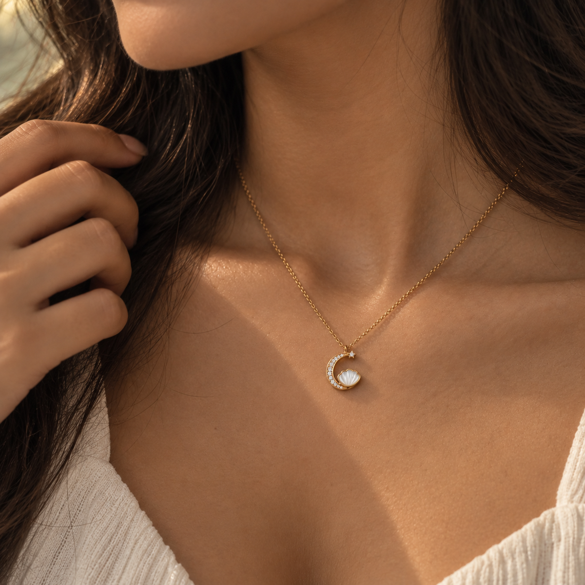 Moon Pearl Necklace