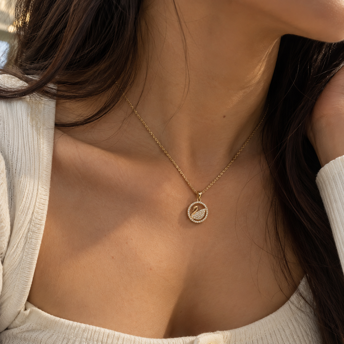 Swarovski Swan Necklace