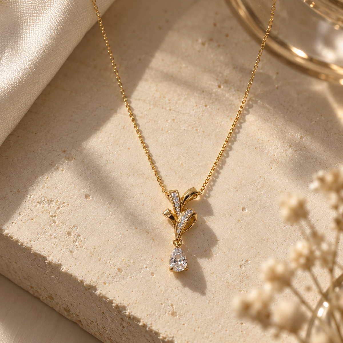 Teardrop Pendant Necklace