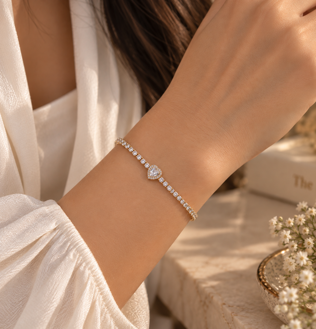 Radiant Heart Tennis Bracelet