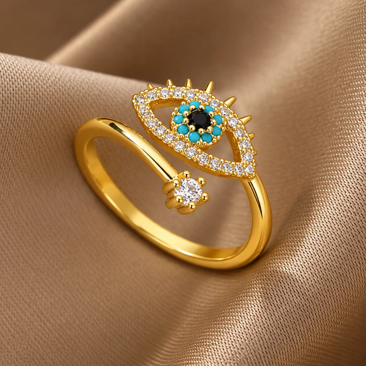 Evil Eye Charm Ring