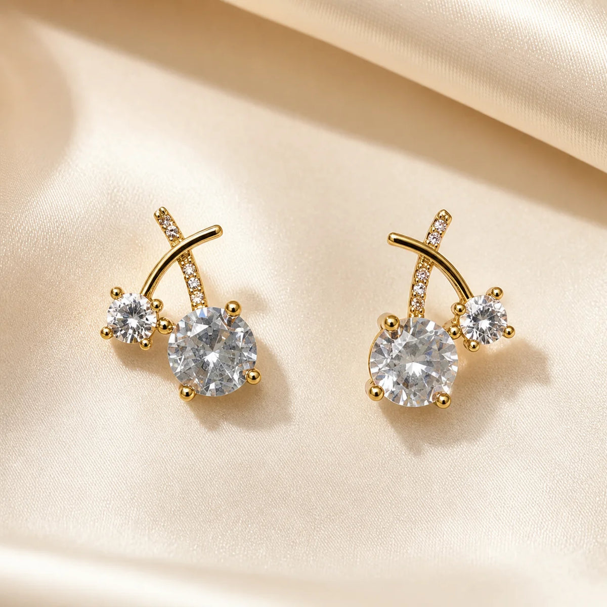 Celestial Curve Crystal Earrings